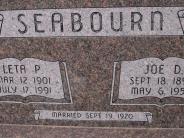 OK, Grove, Olympus Cemetery, Seabourn, Joe D. & Leta P. Mount Headstone (Close Up)