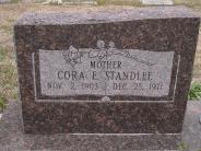 OK, Grove, Olympus Cemetery, Standlee, Cora E. Headstone (Close Up)