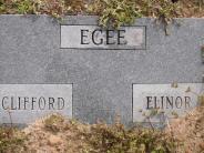 OK, Grove, Olympus Cemetery, Footstone, Egee, Clifford & Elinor 