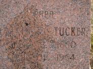OK, Grove, Olympus Cemetery, Tucker, Calvin F. Headstone (Close Up)