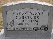 OK, Grove, Olympus Cemetery, Headstone Close Up, Carstairs, Jeremy Damon 