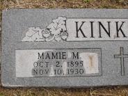 OK, Grove, Olympus Cemetery, Headstone Close Up, Kinkaid, Mamie M. 
