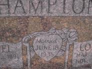 OK, Grove, Olympus Cemetery, Headstone Close Up, Hampton, Lon T. & Ethel 