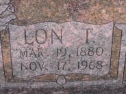 OK, Grove, Olympus Cemetery, Headstone Close Up, Hampton, Lon T. 