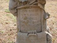 OK, Grove, Olympus Cemetery, Woodall, John Headstone (Close Up)