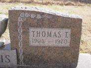 OK, Grove, Olympus Cemetery, Headstone Close Up, Harris, Thomas T.