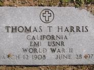 OK, Grove, Olympus Cemetery, Military Headstone, Harris, Thomas T. 