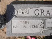 OK, Grove, Olympus Cemetery, Headstone Close Up, Graham, Carl 