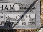 OK, Grove, Olympus Cemetery, Headstone Close Up, Graham, Yvonne