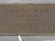 OK, Grove, Olympus Cemetery, Military Headstone Close Up, Black, Gerald T. 