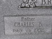 OK, Grove, Olympus Cemetery, Brown, Charles B. Headstone (Close Up)