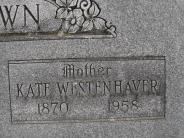 OK, Grove, Olympus Cemetery, Brown, Kate (Westenhaver) Headstone (Close Up)