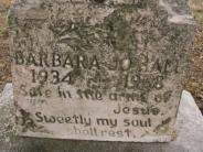 OK, Grove, Olympus Cemetery, Hall, Barbara Jo Headstone (Close Up)