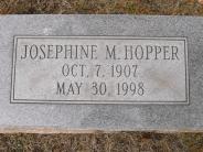 OK, Grove, Olympus Cemetery, Hopper, Josephine (Montez) (Hall) (Brown) Footstone