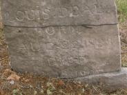 OK, Grove, Olympus Cemetery, Deal, Louis Headstone (Close Up)