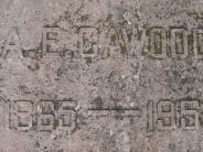 OK, Grove, Olympus Cemetery, Cawood, A. E. Headstone (Close Up)