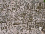 OK, Grove, Olympus Cemetery, Cawood, M. A. Headstone (Close Up)