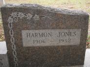 OK, Grove, Olympus Cemetery, Jones, Harmon Headstone (Close Up)