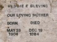 OK, Grove, Olympus Cemetery, Blevins, Vessie E. Headstone (Close Up)
