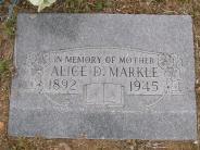 OK, Grove, Olympus Cemetery, Markle, Alice Delorse (Footstone)