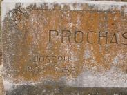 OK, Grove, Olympus Cemetery, Prochaska, Joseph Headstone (Close Up)