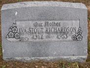 OK, Grove, Olympus Cemetery, Richardson, Iva (Stout) Footstone