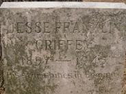 OK, Grove, Olympus Cemetery, Griffey, Jesse Franklin Headstone (Close Up)