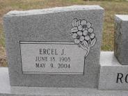 OK, Grove, Olympus Cemetery, Rowe, Ercel J. Headstone (Close Up)