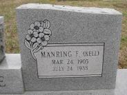 OK, Grove, Olympus Cemetery, Rowe, Manring F. "Kell" Headstone (Close Up)