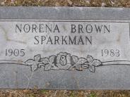OK, Grove, Olympus Cemetery, Sparkman, Norena (Brown) Footstone