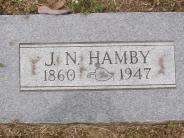 OK, Grove, Olympus Cemetery, Hamby, John N. Footstone