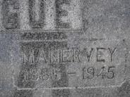 OK, Grove, Olympus Cemetery, Teague, Manervey Headstone (Close Up)
