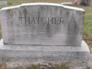 OK, Grove, Olympus Cemetery, Thatcher, John Milton & Nancy Jane Headstone (Back View)