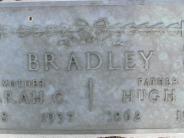 OK, Grove, Olympus Cemetery, Bradley, Hugh T. & Sarah C. Headstone (Close Up)