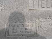OK, Grove, Olympus Cemetery, Fields, Ina (Arnhart) Headstone (Close Up)