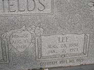 OK, Grove, Olympus Cemetery, Fields, Lee Headstone (Close Up)