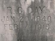 OK, Grove, Olympus Cemetery, Day, R. C. Headstone (Close Up)