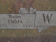 OK, Grove, Olympus Cemetery, Wilson, Emma Headstone (Close Up)