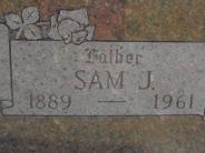OK, Grove, Olympus Cemetery, Wilson, Sam J. Headstone (Close Up)