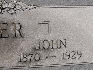 OK, Grove, Olympus Cemetery, Beamer, John Headstone (Close Up)