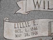 OK, Grove, Olympus Cemetery, Williams, Lillie E. Headstone (Close Up)
