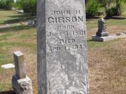 OK, Grove, Olympus Cemetery, Gibson, John H. & Tennie A. Headstone (View 2)