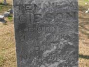 OK, Grove, Olympus Cemetery, Gibson, Tennie A. Headstone (Close Up)
