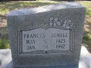 OK, Grove, Olympus Cemetery, Boyd, Frances Jonell Headstone (Close Up)