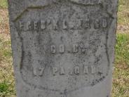 OK, Grove, Olympus Cemetery, Ward, Fred'k L. Military Headstone (Close Up)