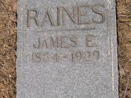 OK, Grove, Olympus Cemetery, Raines, James E. Footstone