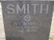 OK, Grove, Olympus Cemetery, Smith, Ivy N. Headstone (Close Up)