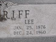 OK, Grove, Olympus Cemetery, Vandagriff, Lee Headstone (Close Up)