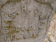 OK, Grove, Olympus Cemetery, Corey, Chas. H. Military Headstone (Close Up)