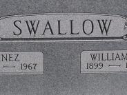 OK, Grove, Olympus Cemetery, Swallow, William J. & Inez Headstone (Close Up)